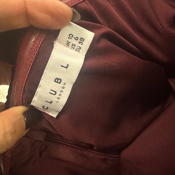 Strapless Ruffle Velvet Mini Dress - Club L London - Picture 5 of 6